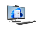 23C1-INTEL OPP HP 24 inch All-in-One Desktop PC JetBlack T NT HAS CaptainCrunchWired Win11 CoreSet FrontRight CamUp WhiteBG
