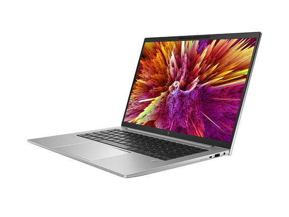 HP ZBook Firefly 14 G10 Mobile Workstation PC on White INTEL WKS NouvelleSilver NT IRcam nonODD FPR Firefly CoreSet FrontLeft