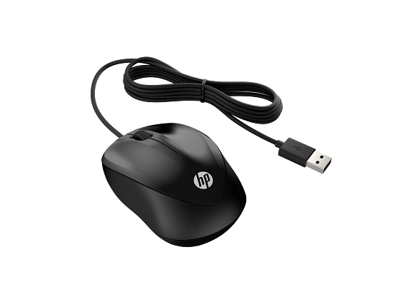 18C2 - HP Wired Mouse 1000 Jet Black