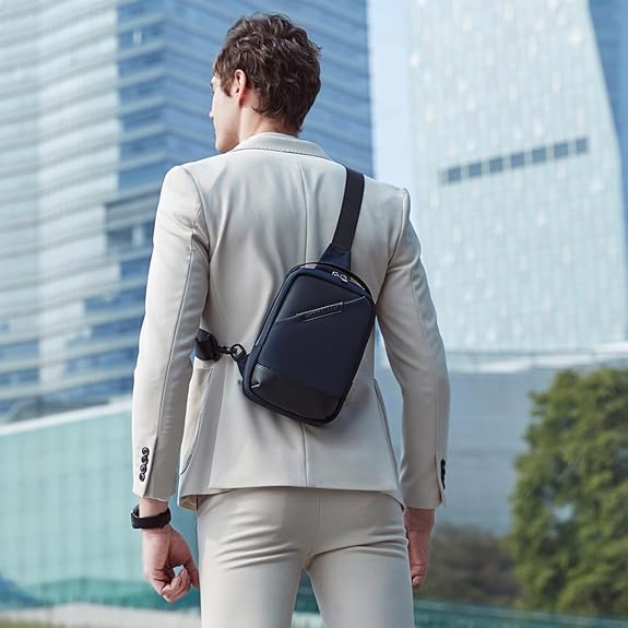 ARCTIC-HUNTER -XB00693 TMS Chest Waterproof Anti-Theft Crossbody Sling Bag, BLUE