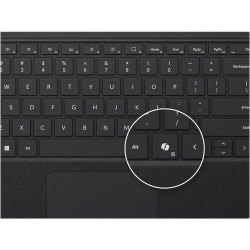 Microsoft Surface Pro Keyboard with Slim Pen 2 Bundle for Pro Copilot+ (11th Edition), Pro 9 and Pro 8, Alcantara Material, Black