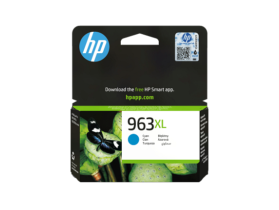 HP 963XL High Yield Cyan Original Ink Cartridge,3JA27-80010,3JA27AE