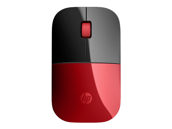 2c16 - HP Wireless Mouse Z3700 Cardinal Red, glossy finish Catalog, Top View