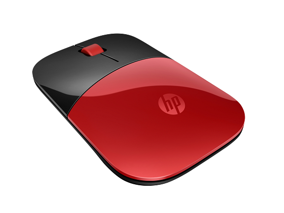 2c16 - HP Wireless Mouse Z3700 Cardinal Red, glossy finish Catalog, Back Left Facing