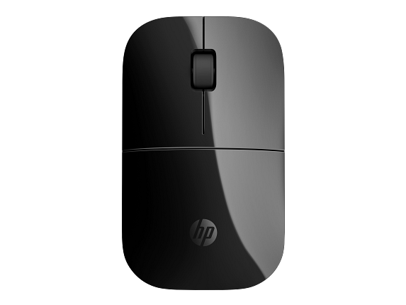 2c16 - HP Wireless Mouse Z3700 Jack Black, glossy finish Catalog, Top View