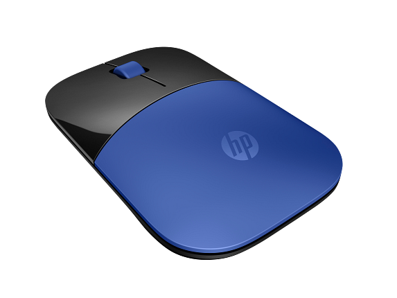 2c16 - HP Wireless Mouse Z3700 Dragonfly Blue, matte/glossy finish Catalog, Rear Left Facing