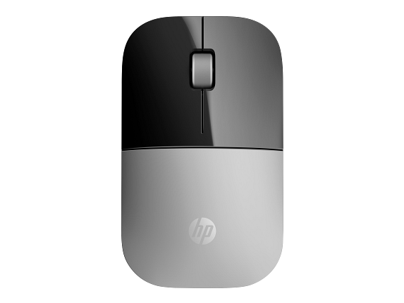 2c16 - HP Wireless Mouse Z3700 Turbo Silver, matte/glossy finish Catalog, Top View