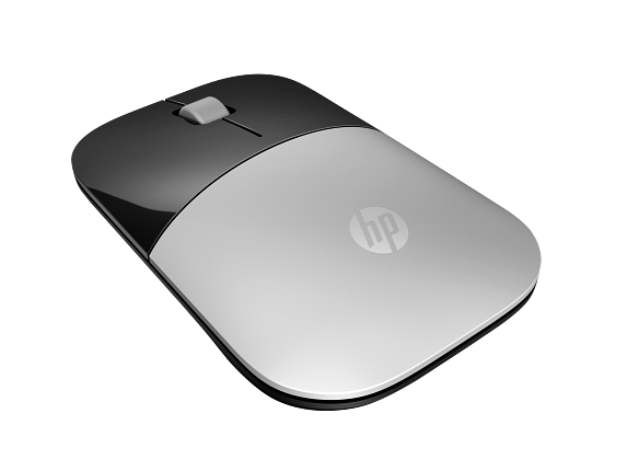 2c16 - HP Wireless Mouse Z3700 Turbo Silver, matte/glossy finish Catalog, Rear Left Facing