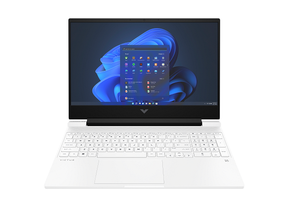22C1 - Victus by HP 15.6 inch Gaming Laptop PC CeramicWhite Front