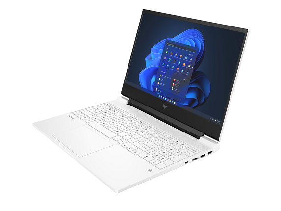 22C1 - Victus by HP 15.6 inch Gaming Laptop PC CeramicWhite FrontLeft