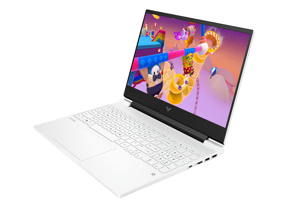 22C1 - Victus by HP 15.6 inch Gaming Laptop PC CeramicWhite FrontLeft