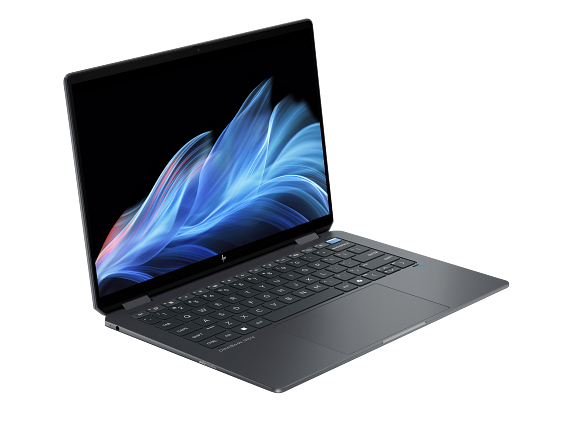 24C2-OmniBook- 14 Eclipse Gray T NT IR Cam nonFPR HP AI Art Screen Core Set FrontRight WhiteBG