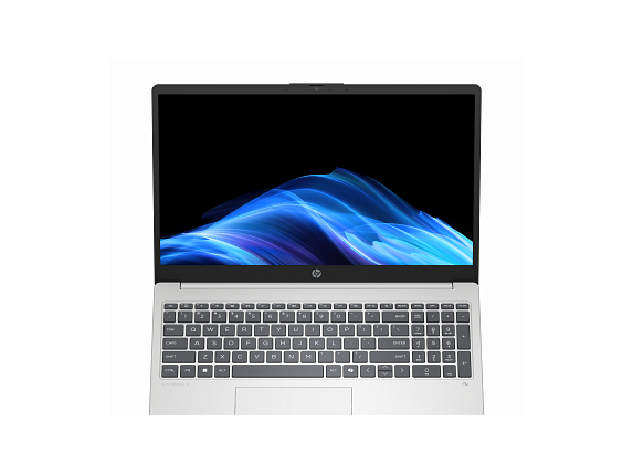 25C1-Omnibook-3 15 inch Laptop PC Glacier Silver NT HDcam nonFPR nonODD Feather Screen BackLit Hero Top View Open