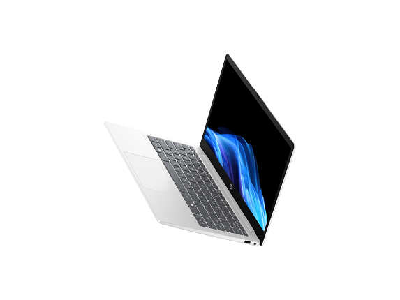 25C1-Omnibook-3 14 inch Laptop PC Glacier Silver FPR nonODD Feather Screen BackLit Hero FrontLeft