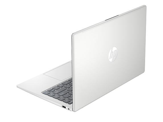 23C1 AMD OPP HP 14 inch Laptop PC FFPlusPlus WLAN NaturalSilver nonFPR nonODD CoreSet RearLeft WhiteBG