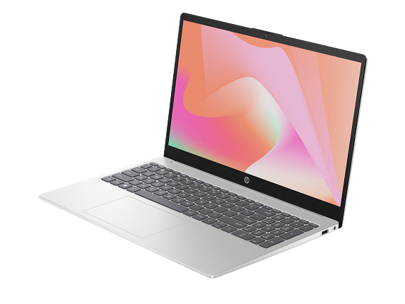 23C1 INTEL OPP HP 15.6 inch Laptop PC FFPlusPlus NaturalSilver NT HDcam nonFPR nonODD FreeDOS CoreSet FrontLeft WhiteBG