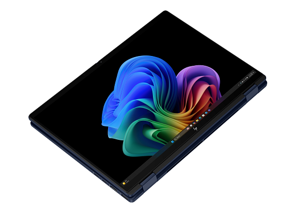 25C1 HP OmniBook X Flip 14 inch 2-in-1 Laptop Next Gen AI PC Atmospheric Blue T IR Cam nonSD nonFPR Copilot Taskbar Core Set Tablet WhiteBG