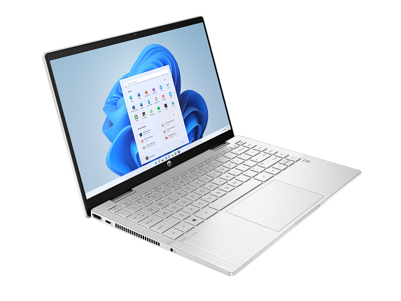22C1 - HP Pavilion x360 14 inch 2-in-1 Laptop PC NaturalSilver FF WLAN nonFPR nonODD T NT Win11 CoreSet FrontRight