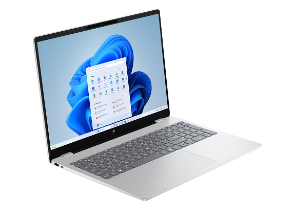 25C1 OmniBook 7 16 Glacier Silver B2 NT IR Cam nonFPR Win 11 Productivity Core Set FrontRight WhiteBG