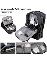 023 Nylon Laptop Backpack – 15.6" Water-Resistant Travel and Business Bag with USB Charging Port and Multiple Compartments – Black