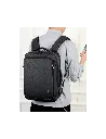 023 Nylon Laptop Backpack – 15.6" Water-Resistant Travel and Business Bag with USB Charging Port and Multiple Compartments – Black