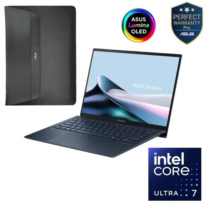 ASUS Zenbook S 13 OLED UX5304MA-NQ007WS Laptop (90NB12V3-M00940) – 13.3" 3K OLED Display – Intel® Core™ Ultra 7 155U – 16GB LPDDR5X RAM – 1TB SSD – Windows 11 Home – Basalt Gray – Includes Sleeve