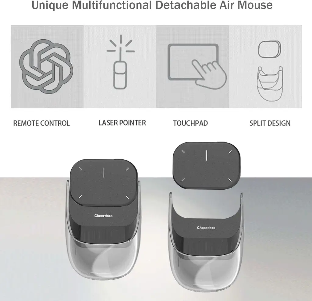 Cheerdots2 Bluetooth Detachable Air Mouse Touchpad Mouse AI Recording ChatGPT