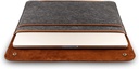 MegaGear Genuine Leather and Fleece MacBook Bag Laptop Sleeve for 13 - 13.3 inch (Brown x Grey) 