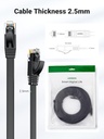 UGREEN  50178  Cat 6 U/UTP Lan Flat Cable 10m (Black)