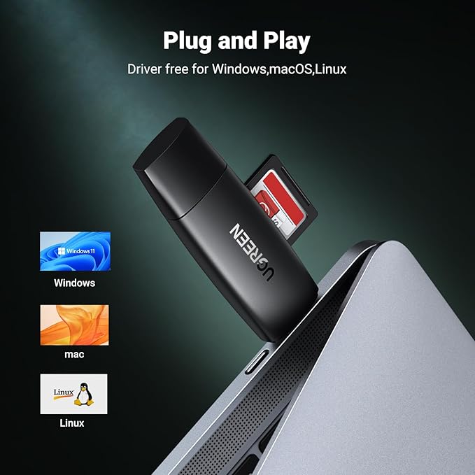 UGREEN  80191  Multifunction Card Reader (Black).