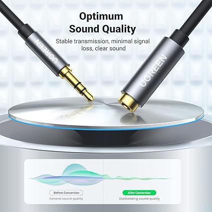 UGREEN 10592 AV118 3.5mm Male to 3.5mm Female 1m Extension Cable