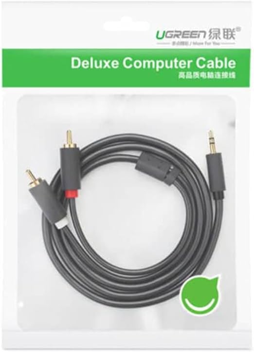 UGREEN 3.5mm Male to 2RCA Male Cable, 5 Meter