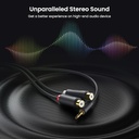 UGREEN AV109  10547  3.5mm Male to 2RCA Female Cable 25cm (Gray