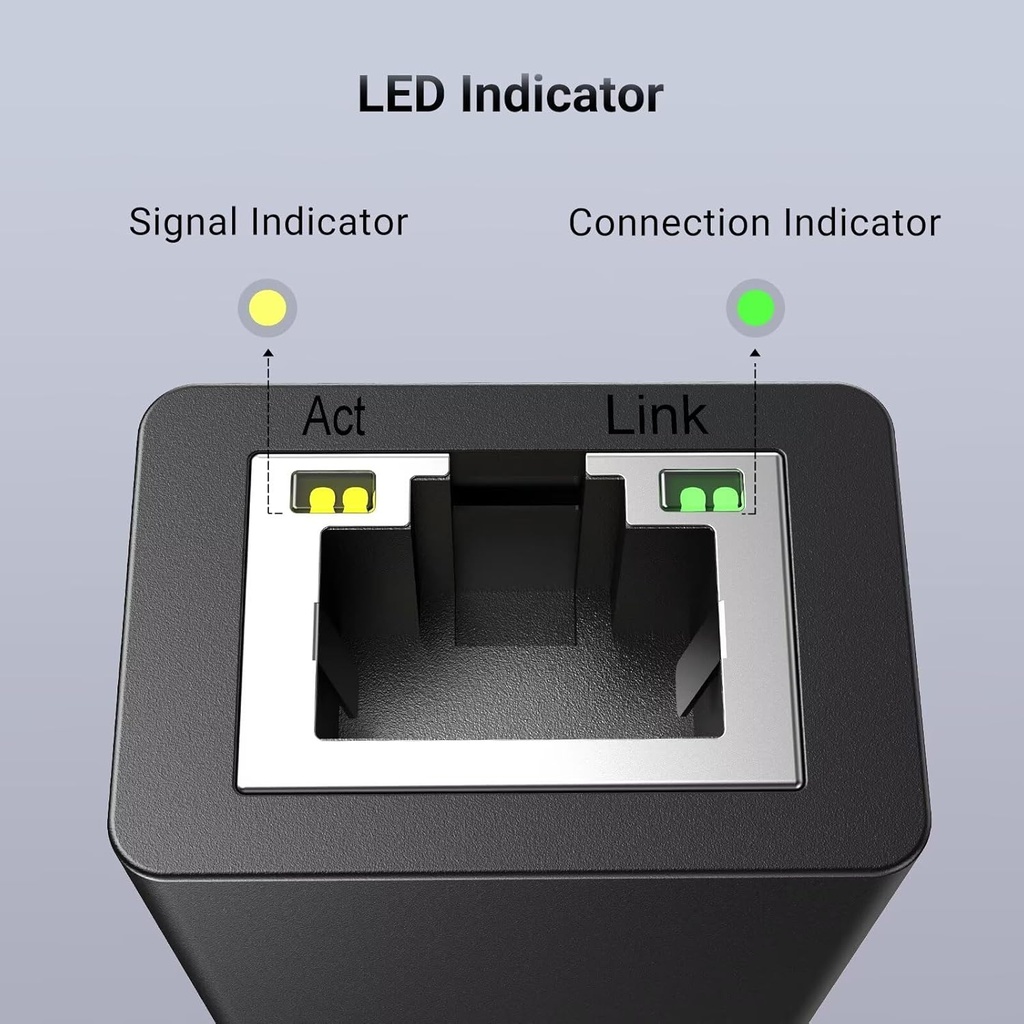 UGREEN CR110 USB 2.0 to 10/100Mbps Ethernet Adapter – Fast Network LAN Connector for Laptop & PC (Black)