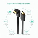 UGREEN HD103 (10175) HDMI Cable Right Angle 90 Degree 5m (Black)