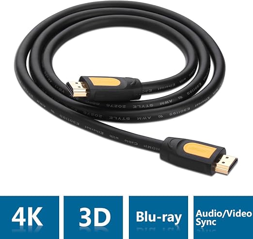 UGREEN HDMI Round Cable5m(Yel/BlA)-NW102.
