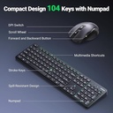 UGREEN MK006 Wireless Keyboard & Mouse -Black - 45248EG
