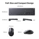 UGREEN MK006 Wireless Keyboard & Mouse -Black - 45248EG