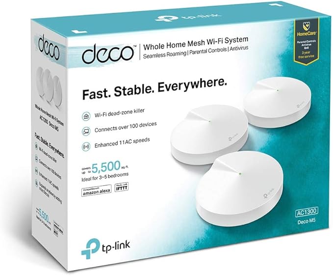 TP-LINK DECO M5 Home Mesh AC1300- (3Pack)
