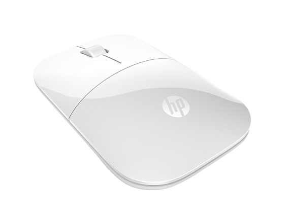2c16 - HP Wireless Mouse Z3700 Snow White, glossy finish Catalog, Back Left Facing