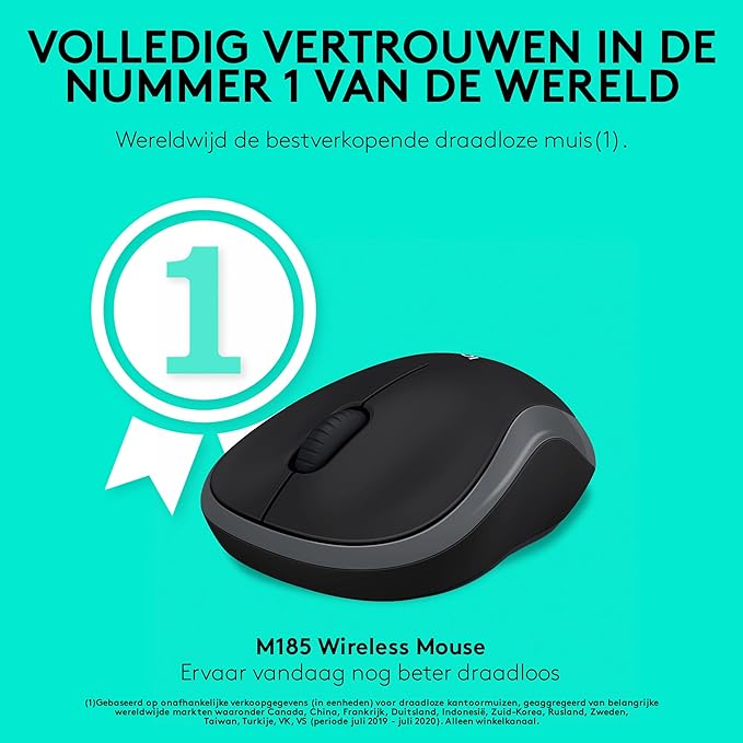 Logitech®  Wireless Mouse M185 Gray -MO698