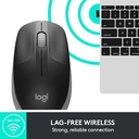 Logitech®  M190 Fullsize Wireless Mouse   MID GREY  2.4GHZ  