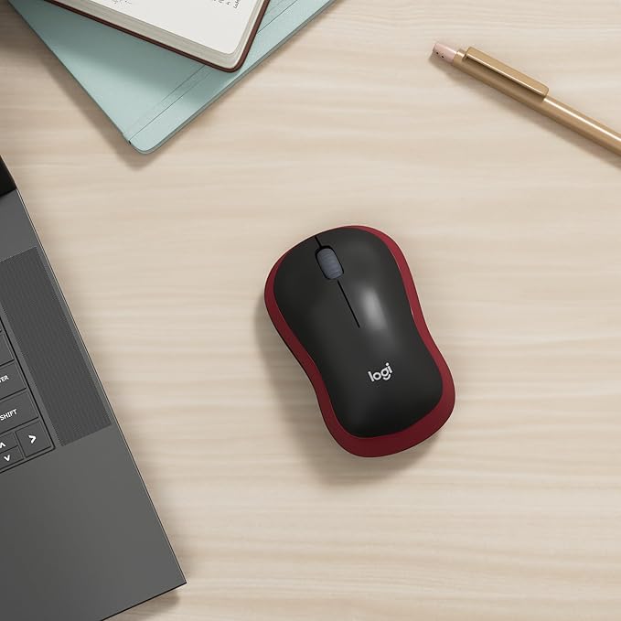 Logitech® Wireless Mouse M185 Red -MO708
