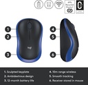 Logitech Wireless Mouse M185 Blue PN-MO718