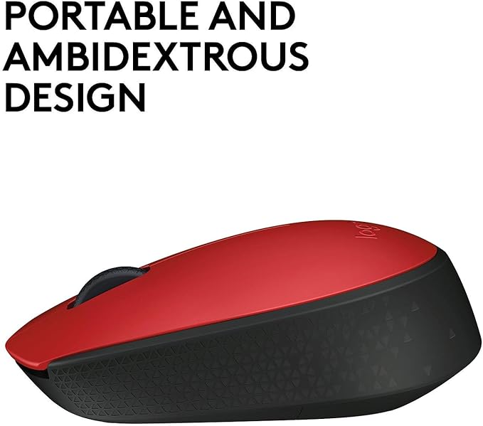 Logitech Wireless Mouse M171 Red PN-MO688