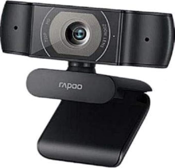 Rapoo C200s 720P/30FPS HD USB Webcam -Dual Noise Reduction Mic -Black