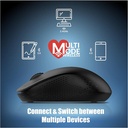 Rapoo m160 silent multi-mode wirless mouse black 19722
