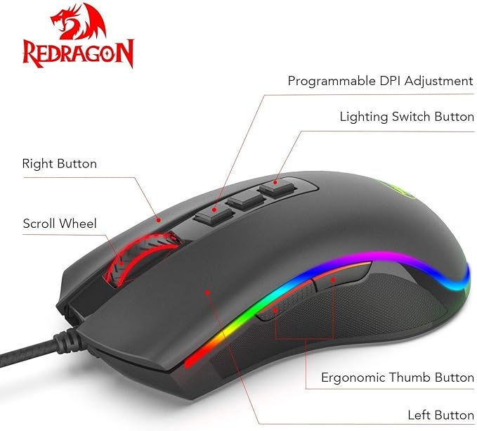 REDRAGON GAMING MOUSE - COBRA - M711-C