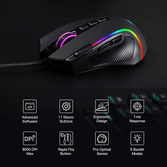 REDRAGON GAMING MOUSE - PREDATOR - M612-RGB