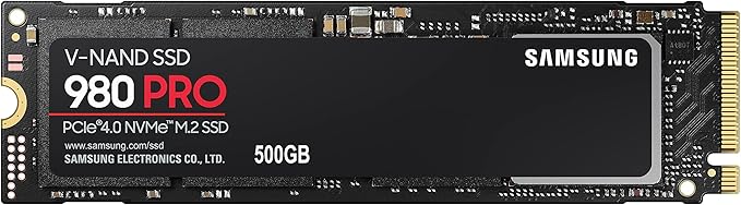 Samsung 980 NVMe M.2 Solid State Drive SSD 500GB, Black -MZ-V8V500BW